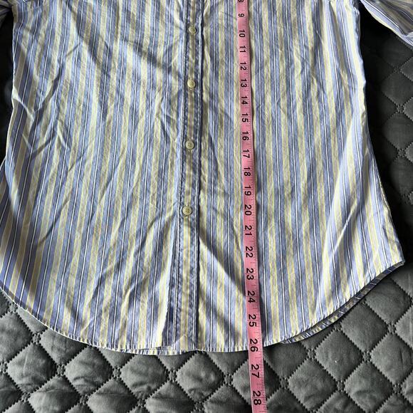 ✨Polo Ralph Lauren Sport Womens Size 8 Slim Fit Striped Button Up Long Sleeve - Picture 6 of 7